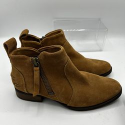 UGG 1094889 Aureo Ankle Boots Chestnut Suede Zip Ankle Boots Size 6 (open Box)