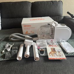 Dog Grooming Vacuum Cleaner, Low Noise Pet Grooming Kit with Dog Nail Clippers, 3 Suction Levels, 2.7L Pet Hair Vacuum with 7 Grooming Tools