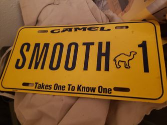 Camel Cigarettes Vintage License Plate