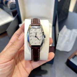 Longines Collection Series Automatic Mechanical Movement 30m Waterproof Women's Watch Swiss Watch 26*30.6mm Silver Dial 18k 5N Pink Gold (P518)