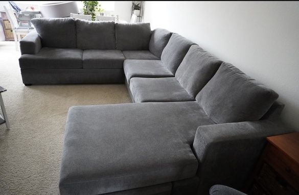 Bonaterra Charcoal 127” 2 Piece Sectional Couch