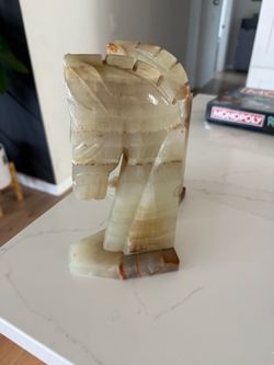 Onyx hand carved 1960s -1980s bookends