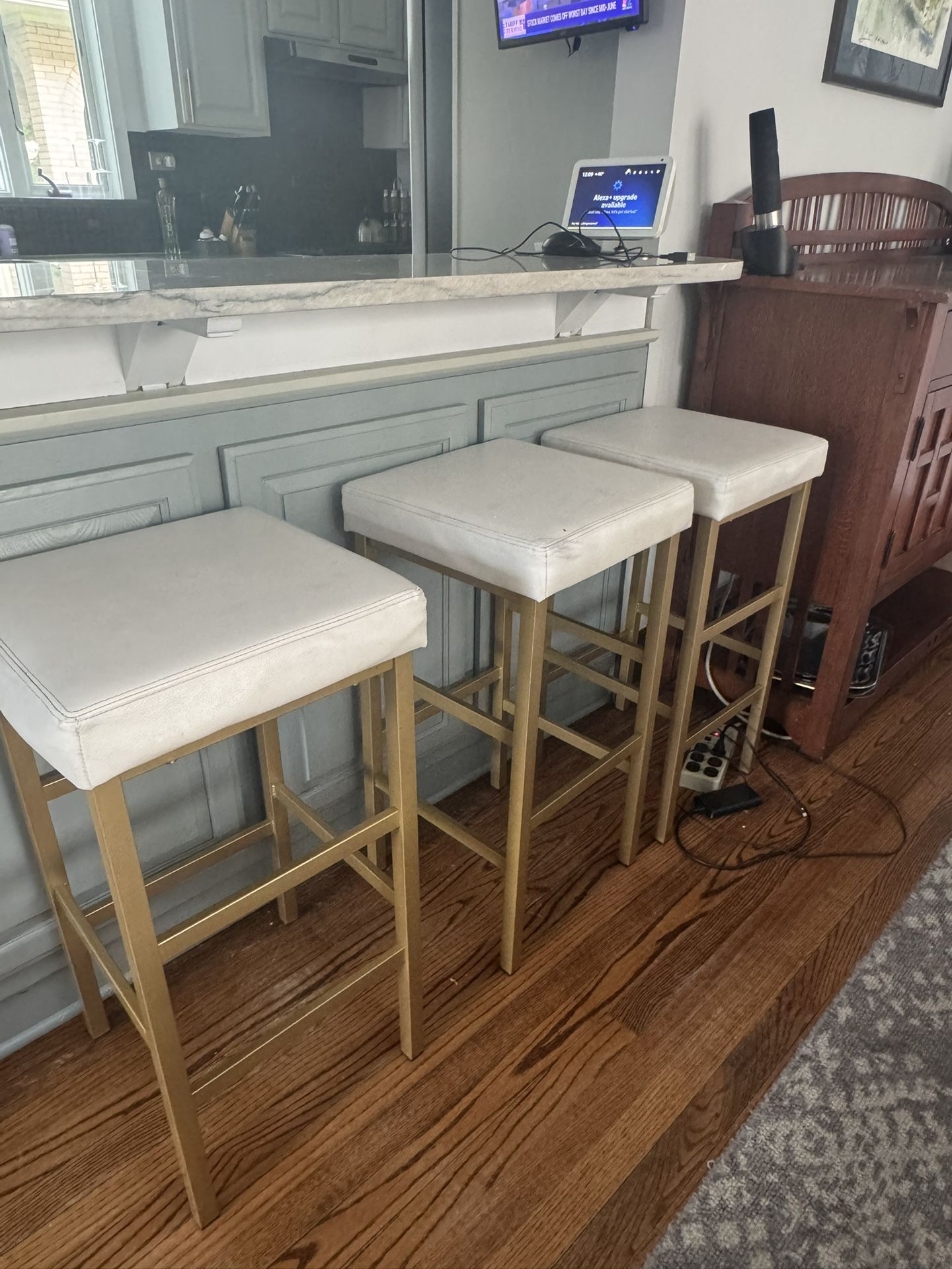 Sleek Leather Bar Stools