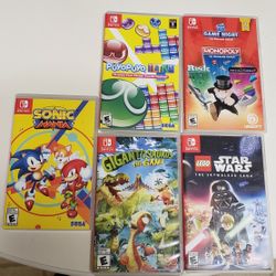5 nintendo  switch games 