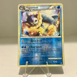 2011 Holo Vaporeon Pokemon Card