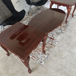 Tv Table And Coffee Table With End Table Set 