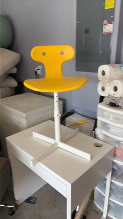 Yellow ikea chair