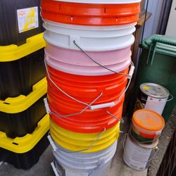 Bucket For Planting    Drain Holes In Bottoms 