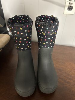 Girls polka dot boots