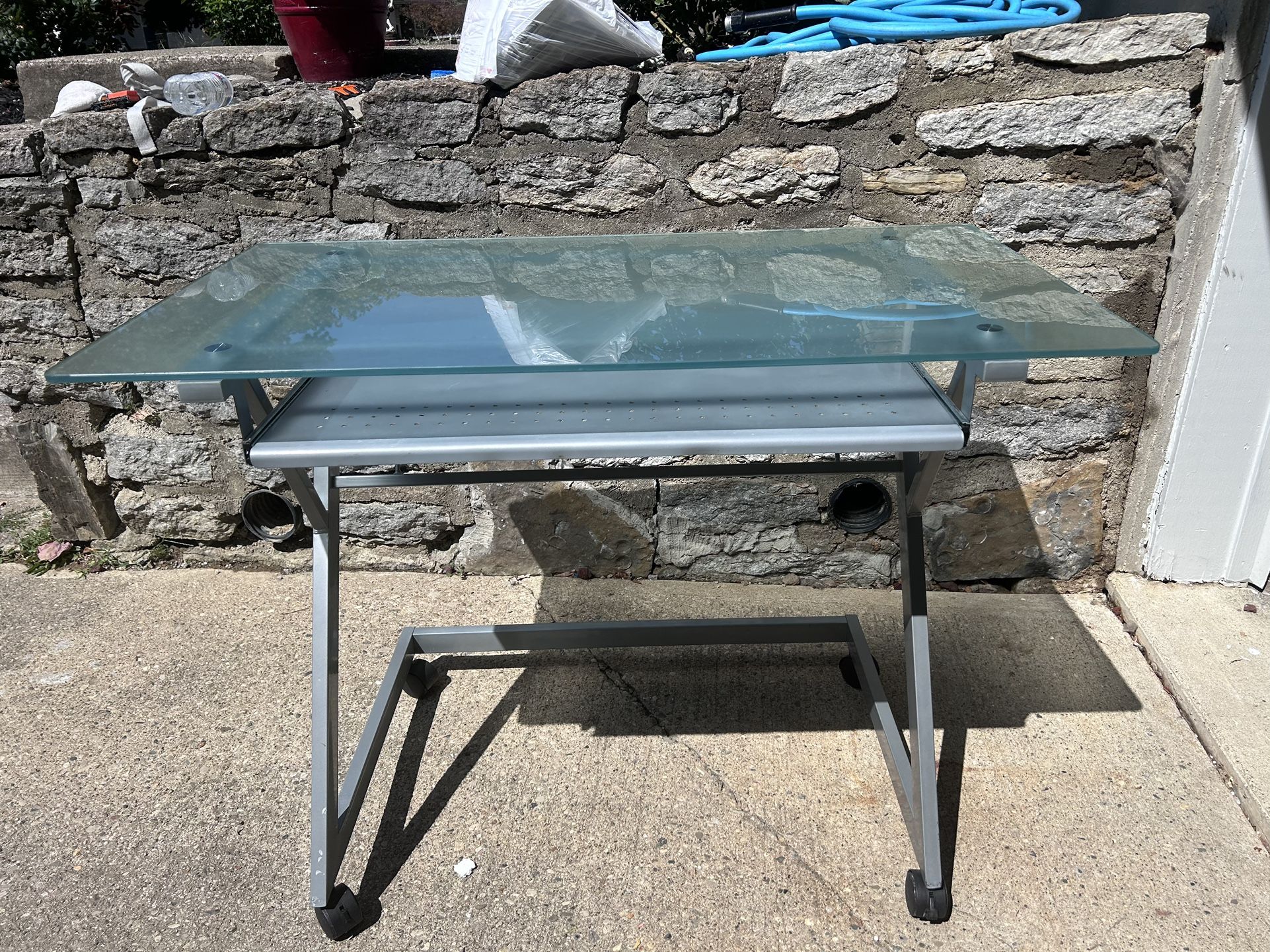 Glass Desk 35.inch By 21”