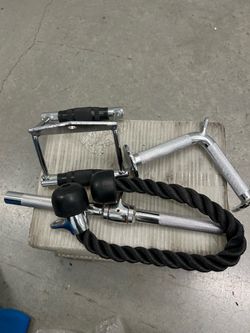 Combo: Tricep Rope,V-Shape, and Straight Bar And Doble D