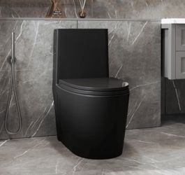 Brand New still in the box Abruzzo One Piece Toilet For Bathroom, Elongated Dual Flush Toilet with Soft Closing Seat, 1.1/1.6 GPF High-Efficiency, Mod
