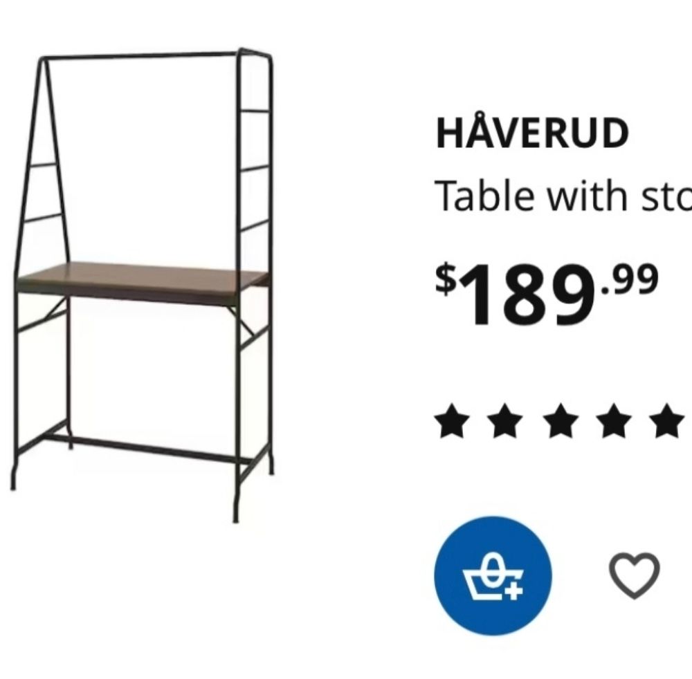 IKEA Table With Storage Ladder, black