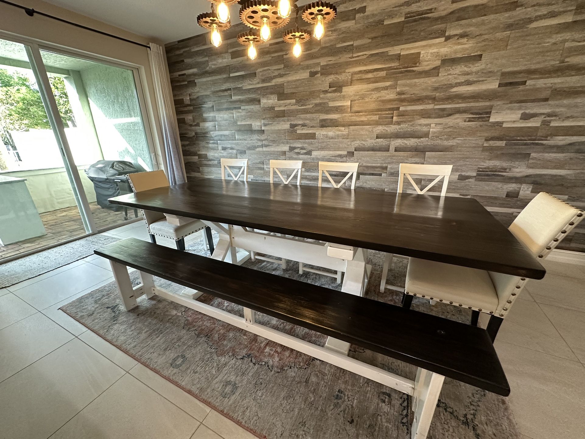 Large Dining Table & Chairs