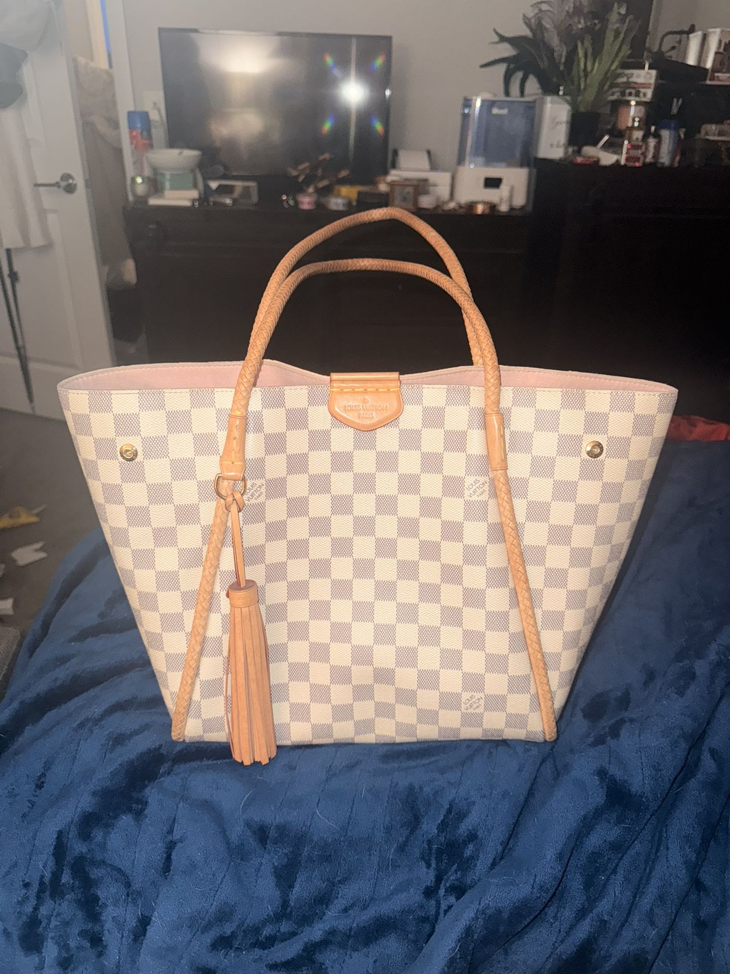 Authentic Louis Vuitton (Damier Azure) & Matching Wallet
