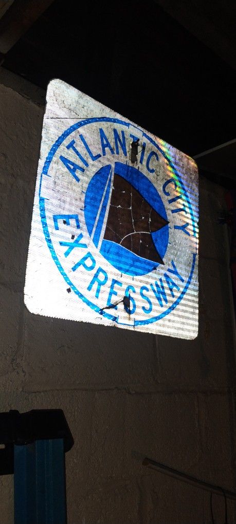 Vintage Atlantic City Expressway Sign 