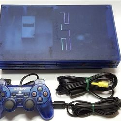 Sony PS2 SCPH-37000 PlayStation 2 Ocean Blue Body Confirmed Operation Excellent