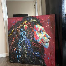 Lion painting