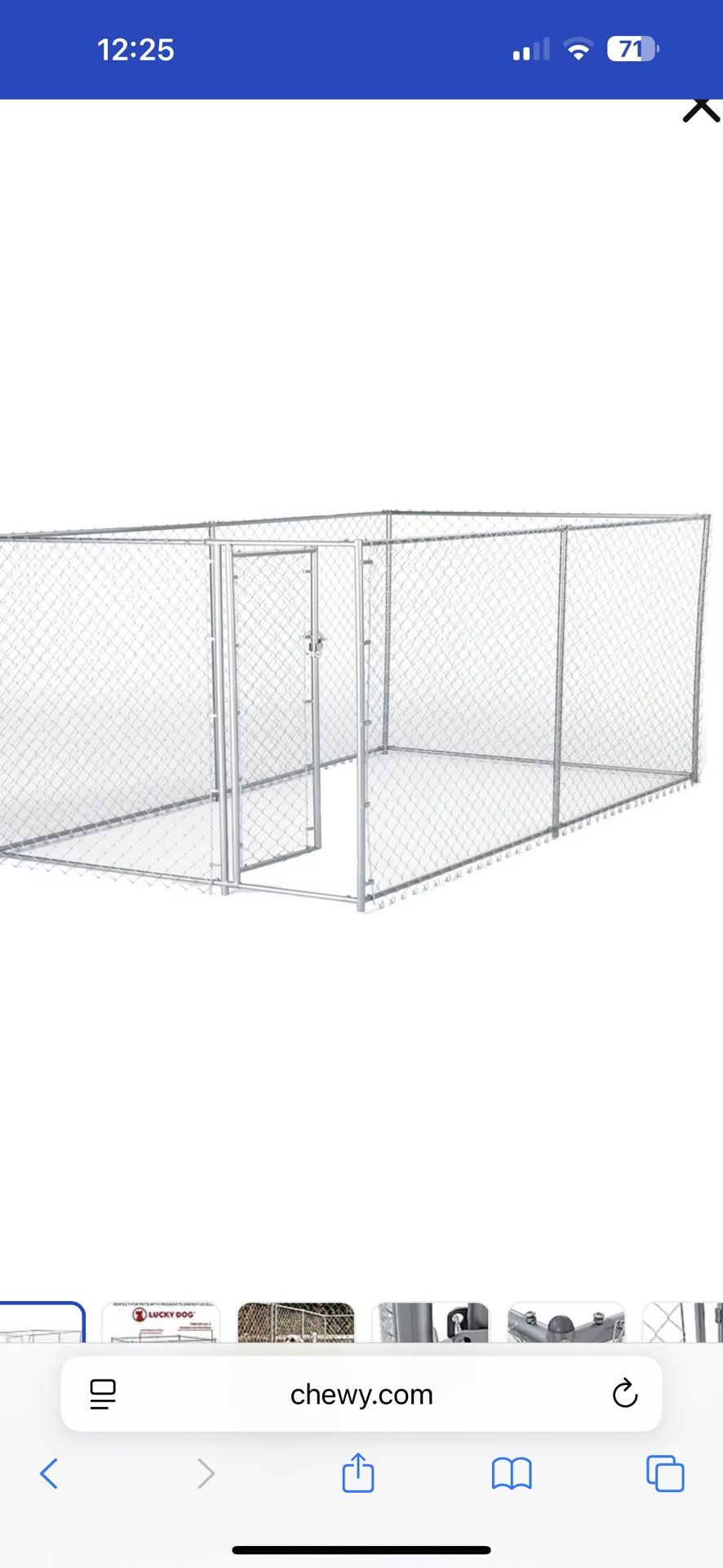 Outside Chain-Link Dog Kennel