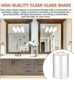 2 Pcs Bubble Seeded Glass Shade Replacements