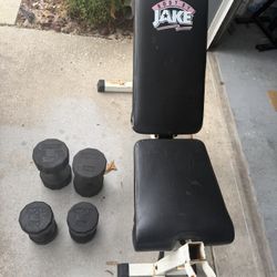 2x Dumbbells Left  +Adjustable Benck