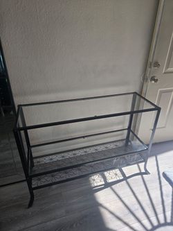 Glass entry table