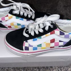 Kids Rainbow Vans 