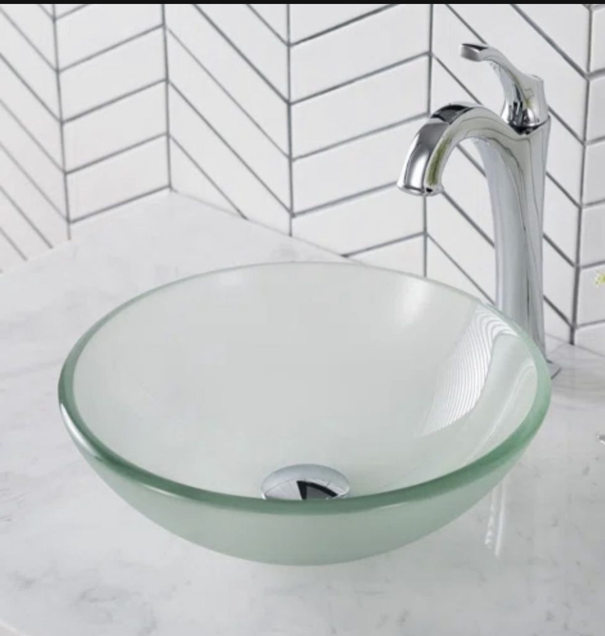 Glass Bowl Bathroom Vanity Sink NEW