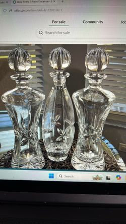 Rare Towle 3 Piece Decanter Set-$75.