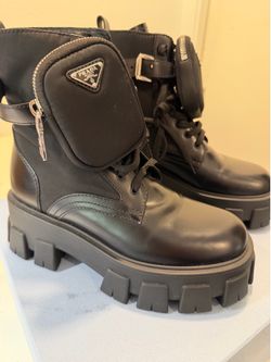 Prada Monolith Leather Combat Boot. Brand new. Woman’s size 37