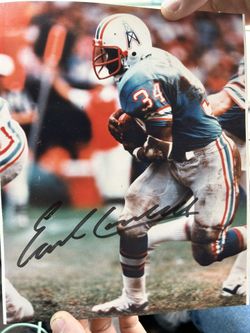 Signed Earl Campbell Poster