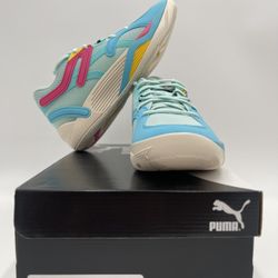 Puma TRC Blaze Court "Eggshell Blue Elektro Pool" Basketball Shoes