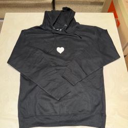 1400  Black white heart Hoodies unworn size medium