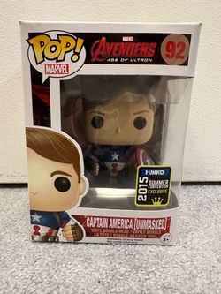 Funko Pop Avengers Age of Ultron 92 - Captain America (Unmasked) (2015 Summer Convention Exclusive)