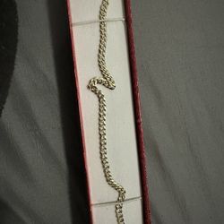 14KT 10IN 6.5G Yellow & White Gold Anklet