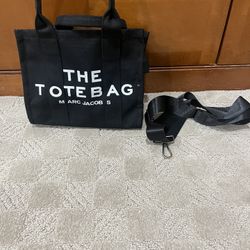 Marc Jacobs black mini tote bag with adjustable strap