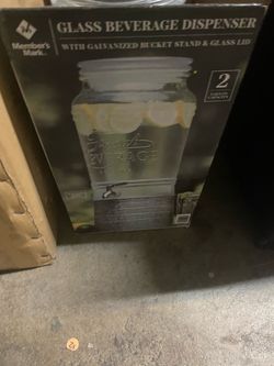 Member's Mark Glass Beverage Dispenser 2 Gallon