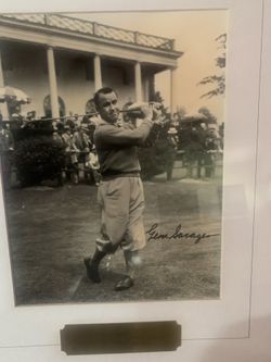 Signed Gene Sarazen Photo From 1932 US Open