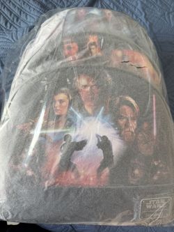 Loungefly Star Wars Prequel Trilogy Triple Pocket Backpack