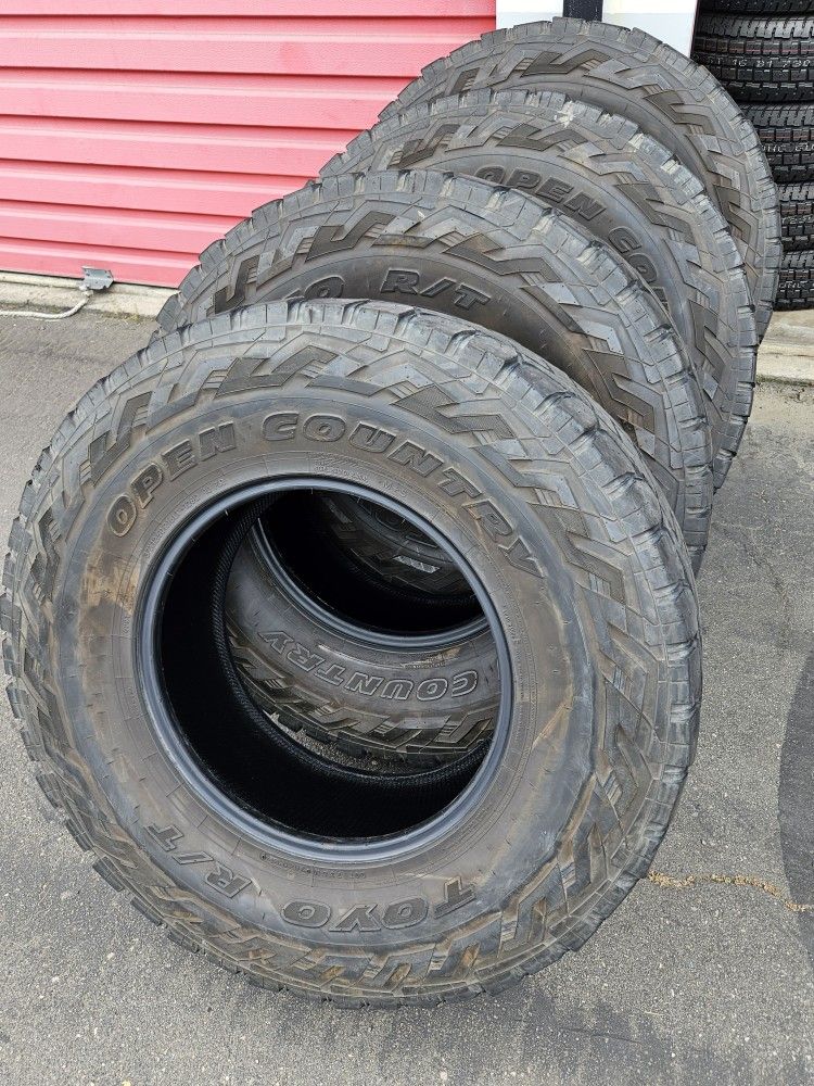 4 Used LT 37-12.50-18 Toyo Open Country R/T Rugged Terrain Tires 37 12.50 R18 LT37 Inch Tire Load E 10 Ply FREE Pick Up In Moreno Valley or Menifee