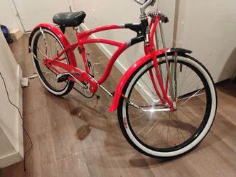 Del Sol  26 in   red  beach cruiser