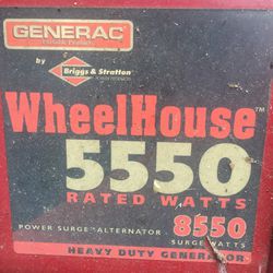Generac     Generator 5500 Briggs  Strtn 