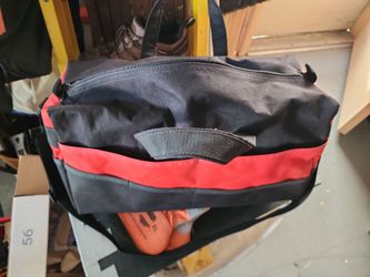 Black and Red Duffel Bag