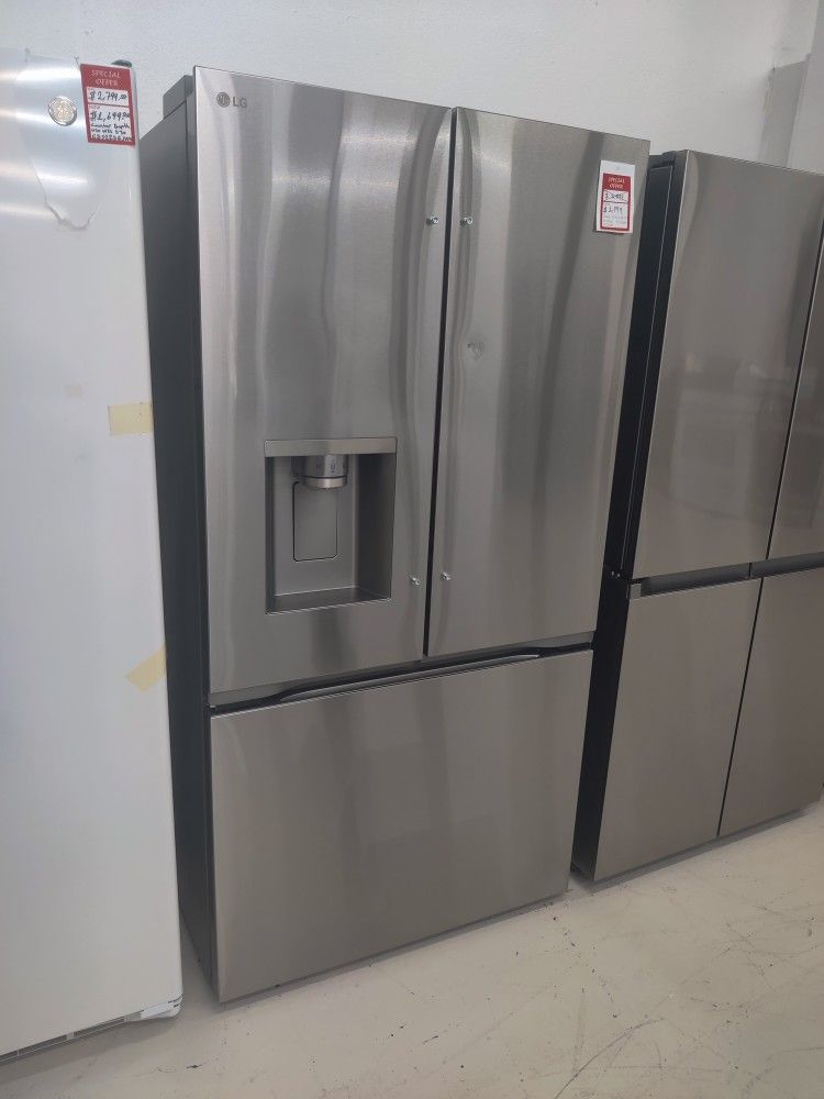 New - Counter-Depth MAX 23.7 Cu. Ft. French Door Smart Refrigerator with Zero Clearance - Stainle