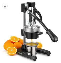 FOHERE Manual Citrus Juicer Easy Juicing, Easy Clean Stainless Steel and Cast Iron