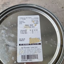 Exterior Super Paint Satin From Sherwin Williams Paint In Manual Cream Color Gallo Brand New  $25