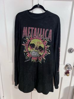 2XL Extra Long Metallica Skull Long Sleeve Band Tee