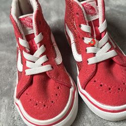 Pink Toddler Sparkly Vans 