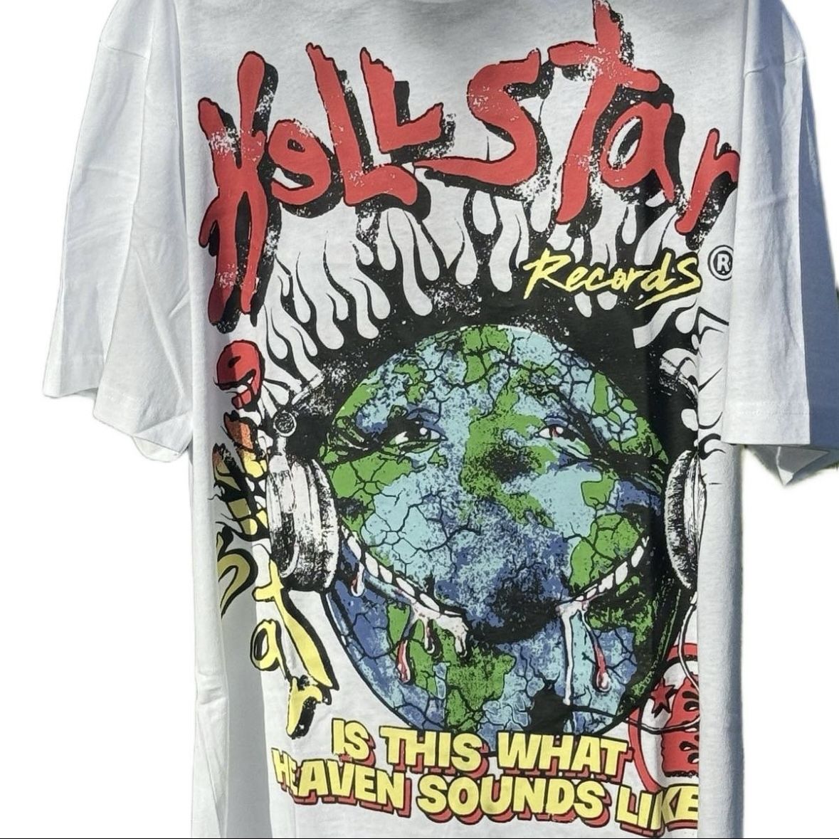 Hellstar Records T Shirt Heaven On Earth (White)