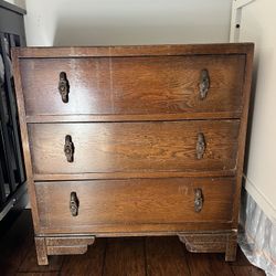 Old Wooden Dresser Works Fine 